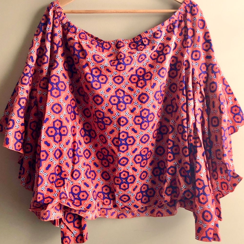 Ashro Bell Sleeve Off-the-Shoulder Top